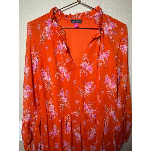 Vince camuto floral flare dress lined size medium in excellent condition - Picture 3 of 9